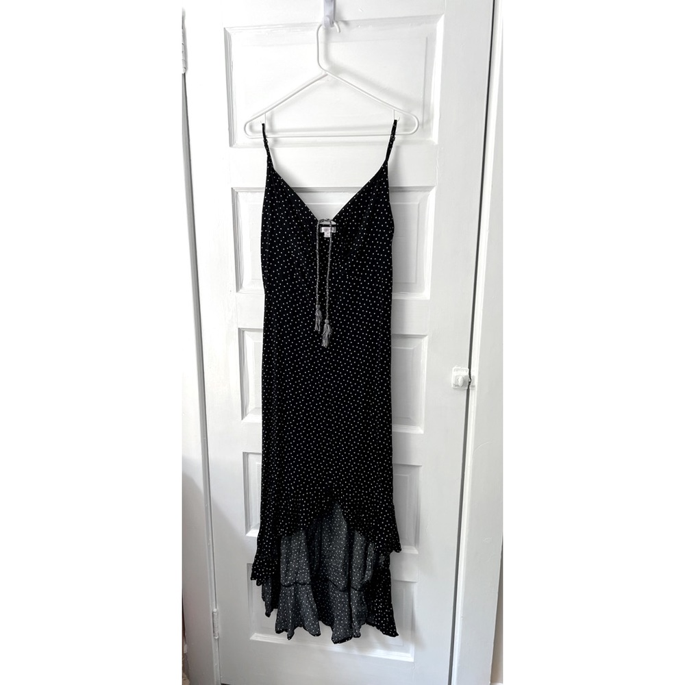 Small Polka Dot High Low Maxi Dress